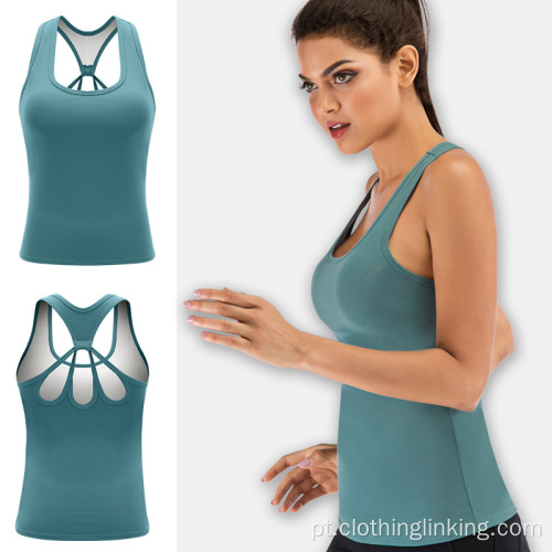 Open Back Running Camisas de desporto para mulheres